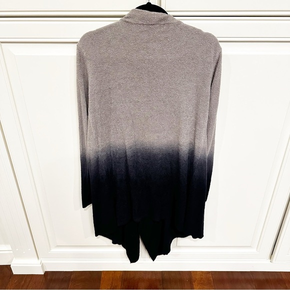 Barefoot Dreams Cozy Chic Lite Women’s Navy Grey Open Waterfall Cardigan Sweater - Picture 8 of 8